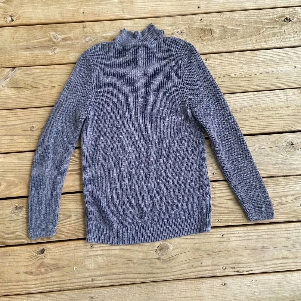 Torrid Grey Cross Front Pullover Ribbed Sweater L
